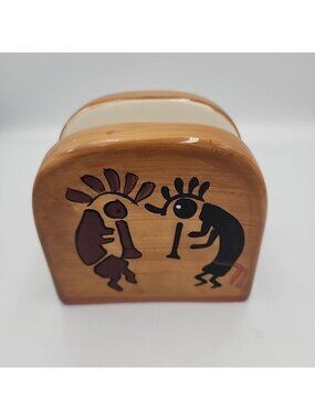 Casa Vero Kokopelli Ceramic Napkin Holder Southwest